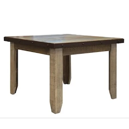 Rustic Solid Wood Square 42" Dining Table